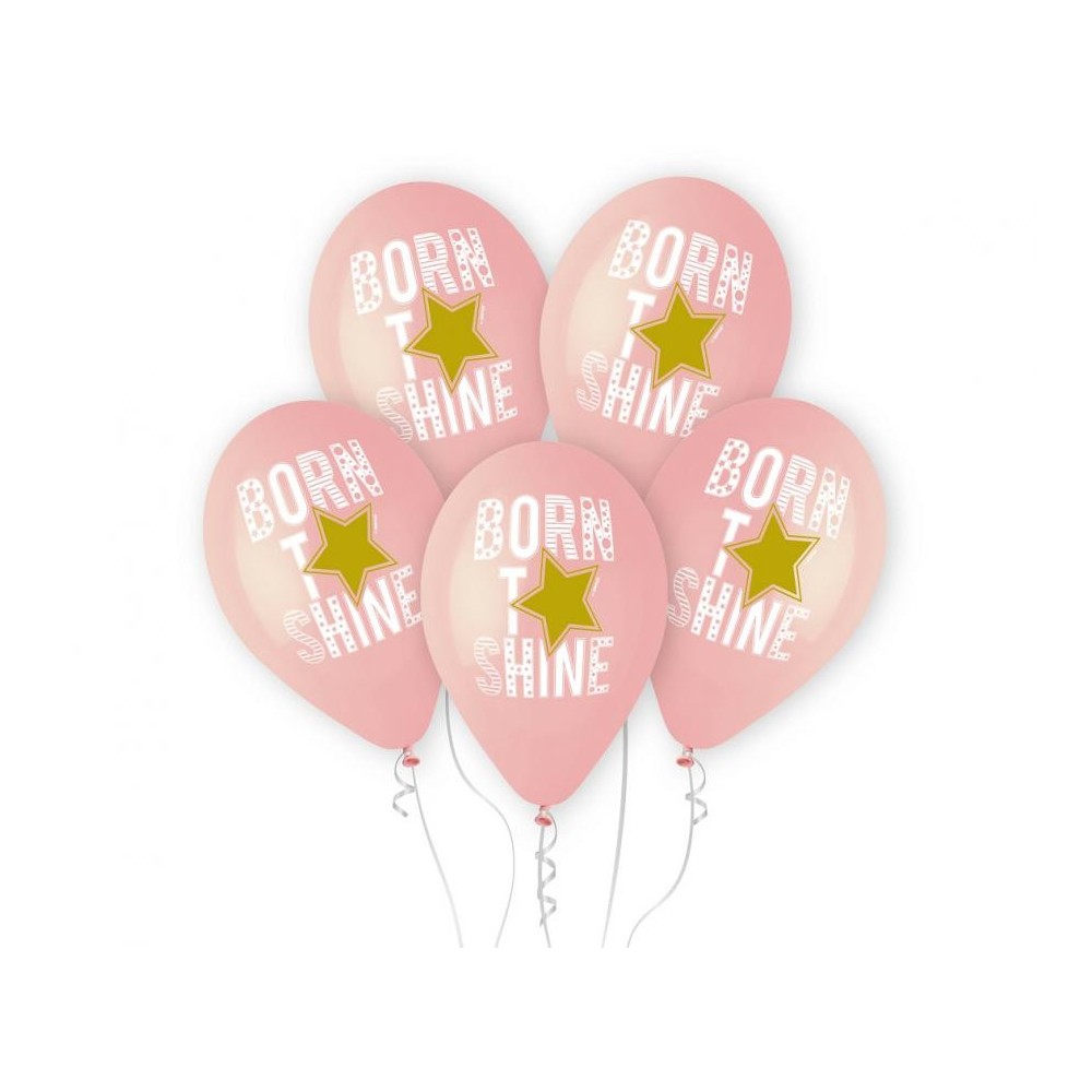 Baby Born to Shine Pink balloon, 5 pcs set 13 inches (33 cm)