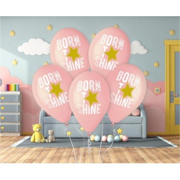 Baby Born to Shine Pink balloon, 5 pcs set 13 inches (33 cm)
