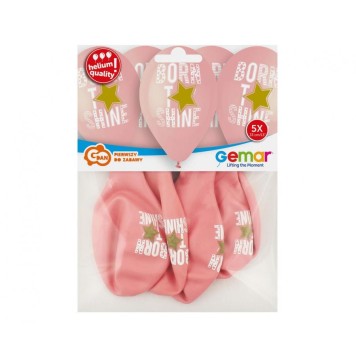 Baby Born to Shine Pink balloon, 5 pcs set 13 inches (33 cm)