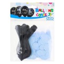 Party Boy or Girl, Balloon filled with blue confetti, 4 pcs 12 inch (30 cm)