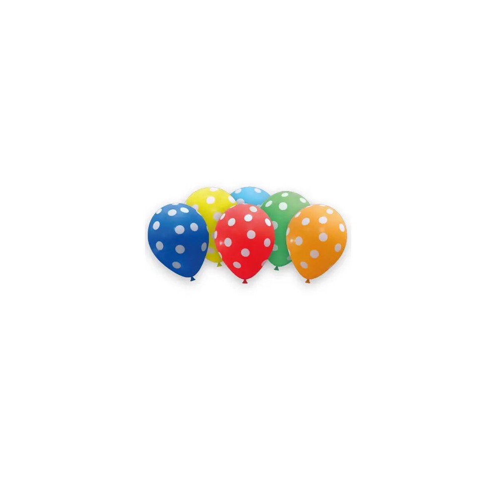 Colour Colorful Dots, balloon, 6 pcs