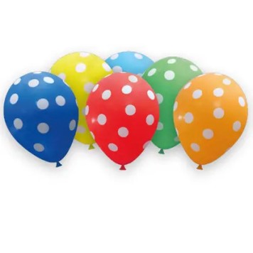 Colour Colorful Dots, balloon, 6 pcs