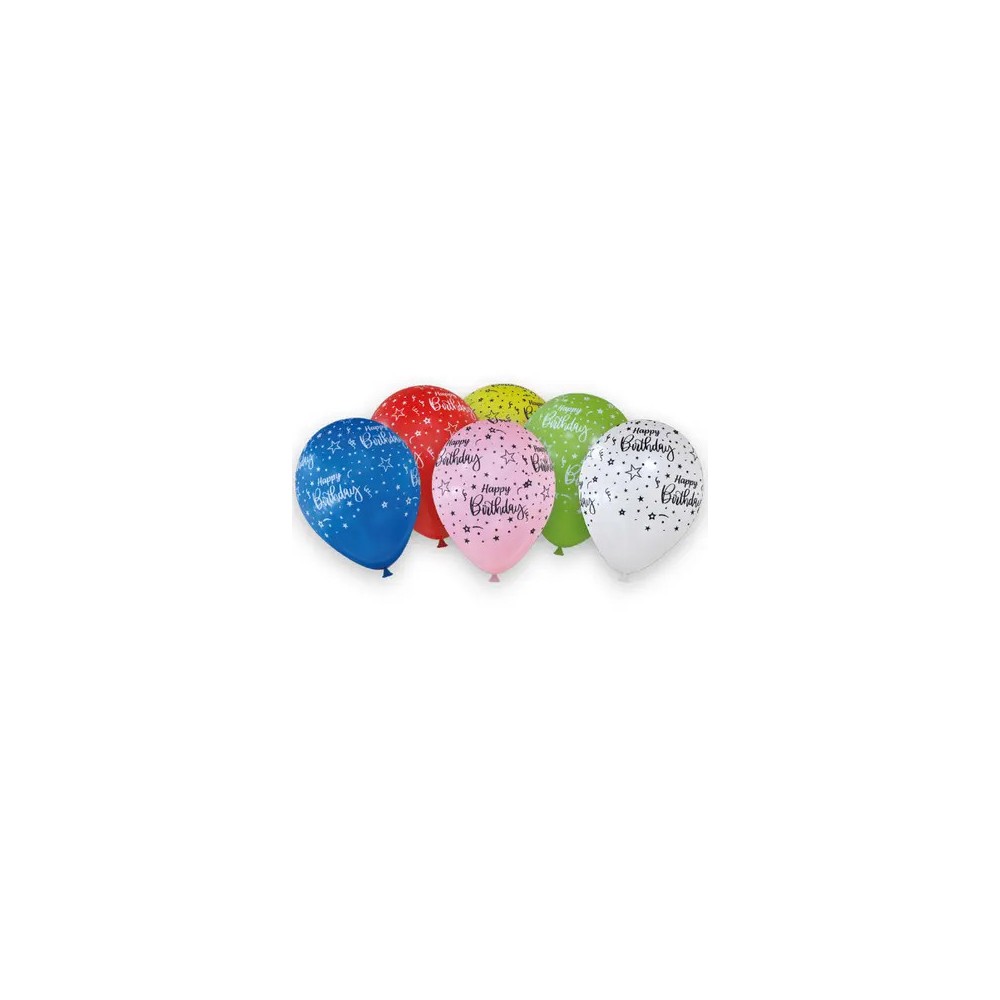 Happy Birthday Colorful Happy Birthday balloon, 6 pcs
