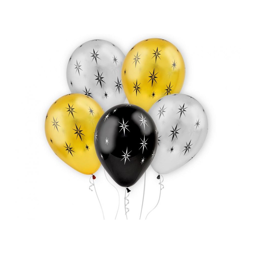 Star Shiny ok balloon, pack of 5 balloons 12 inch (30 cm)