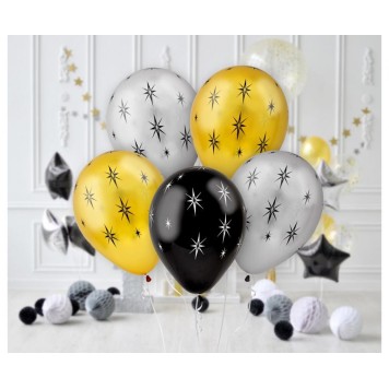 Star Shiny ok balloon, pack of 5 balloons 12 inch (30 cm)