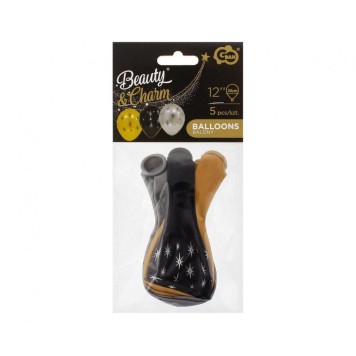 Star Shiny ok balloon, pack of 5 balloons 12 inch (30 cm)