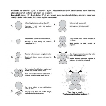 Bee Cute Animal Bee balloon set