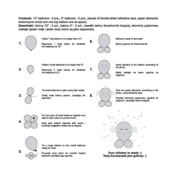 Animals Cute Animal Chicken Chicken Balloon, Balloon Set