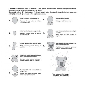 Elephant Cute Animal Elephant balloon set