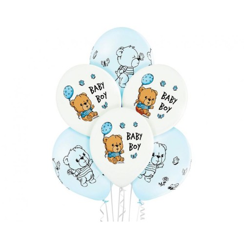 Baby Cute Boy balloon, 6 pieces 12 inch (30 cm)