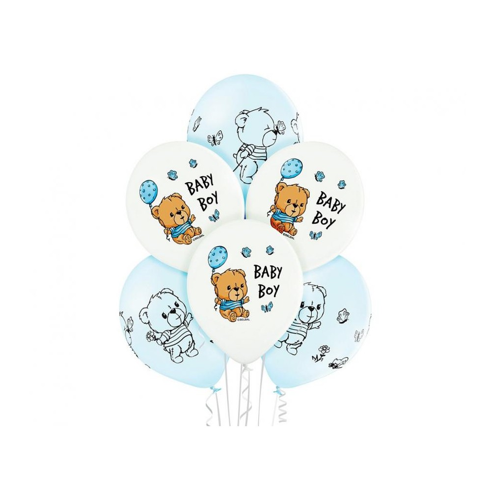Baby Cute Boy balloon, 6 pieces 12 inch (30 cm)