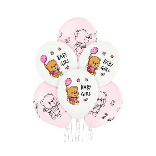 Baby Cute Girl balloon, 6 pcs 12 inch (30 cm)