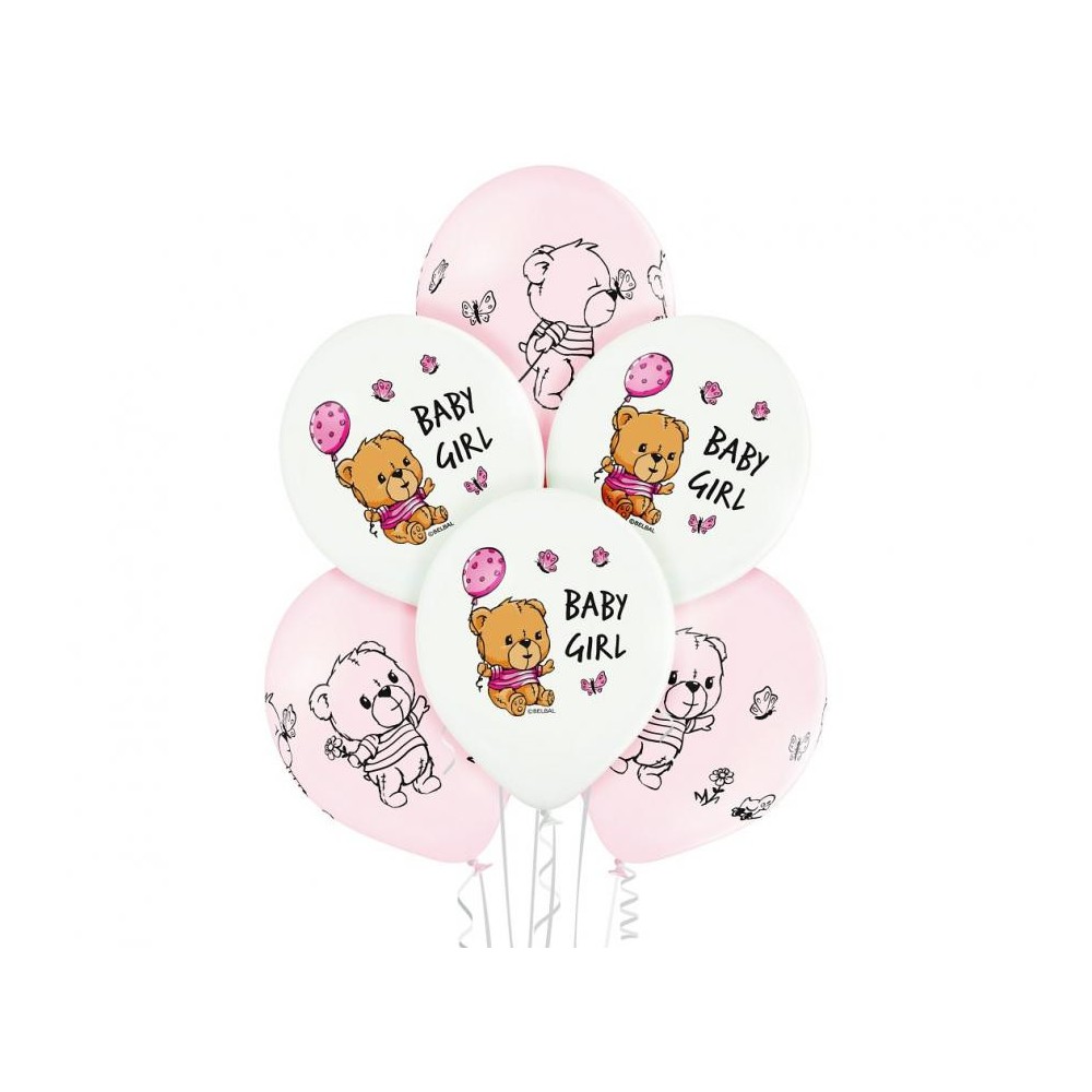 Baby Cute Girl balloon, 6 pcs 12 inch (30 cm)