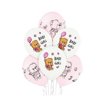 Baby Cute Girl balloon, 6 pcs 12 inch (30 cm)