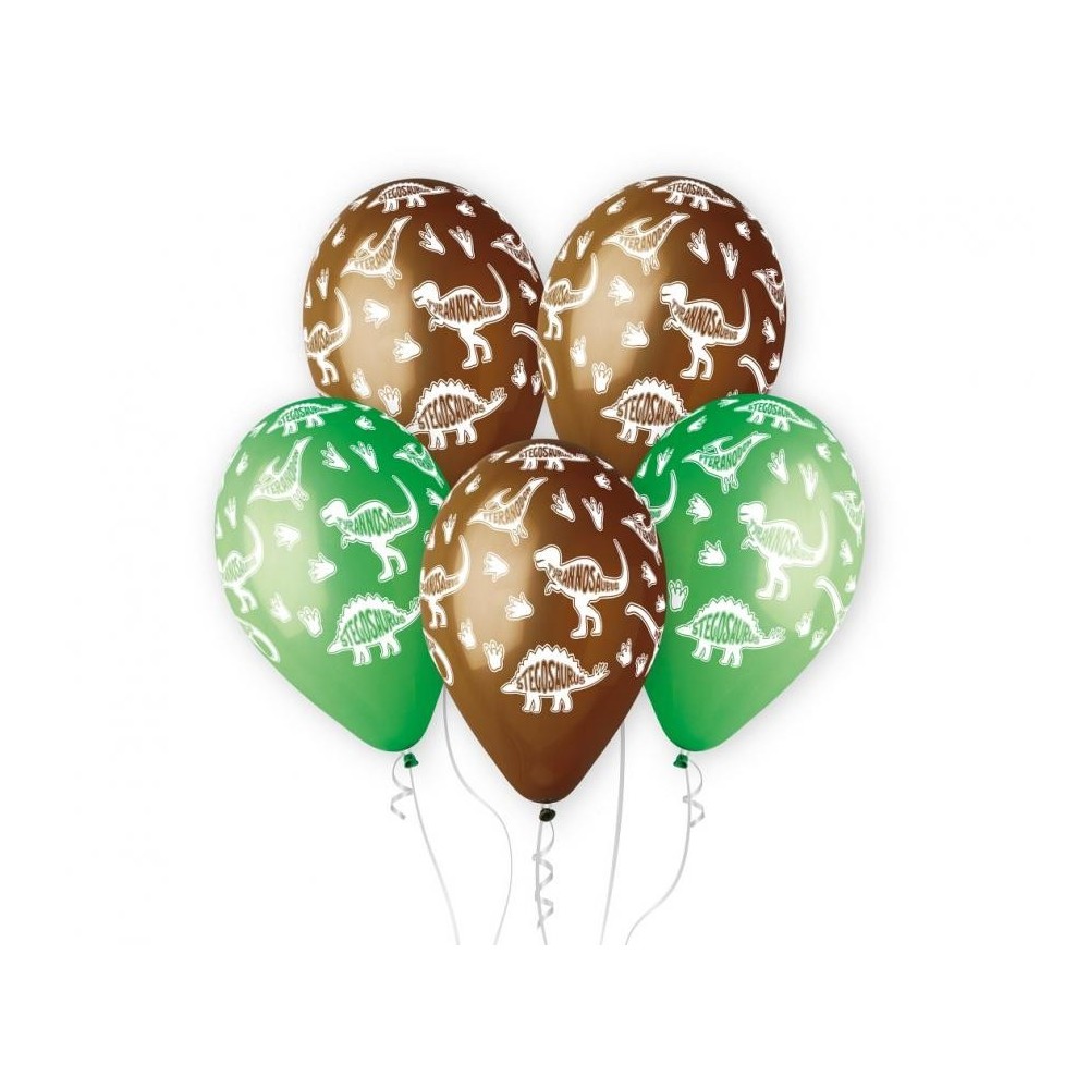 Dinosaur Dinosaur Stegosaurus, balloon, 5 pcs 13 inch (33 cm)