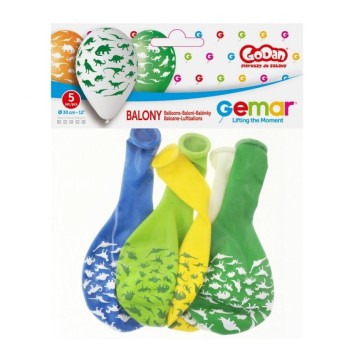 Dinosaur Dinosaur, balloon, set of 5 12 inch (30 cm)