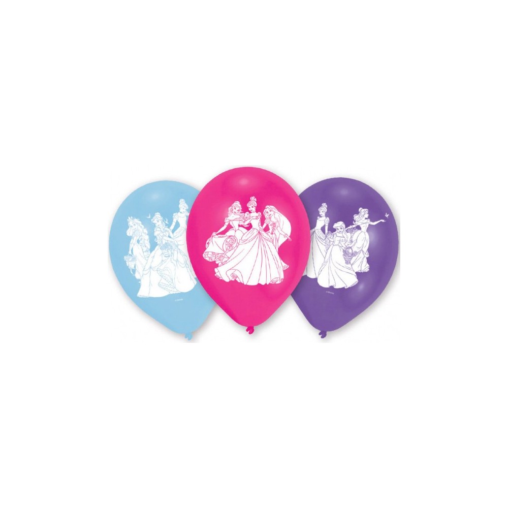 Disney Princess Dance balloon, 6 pcs 9 inches (22.8 cm)