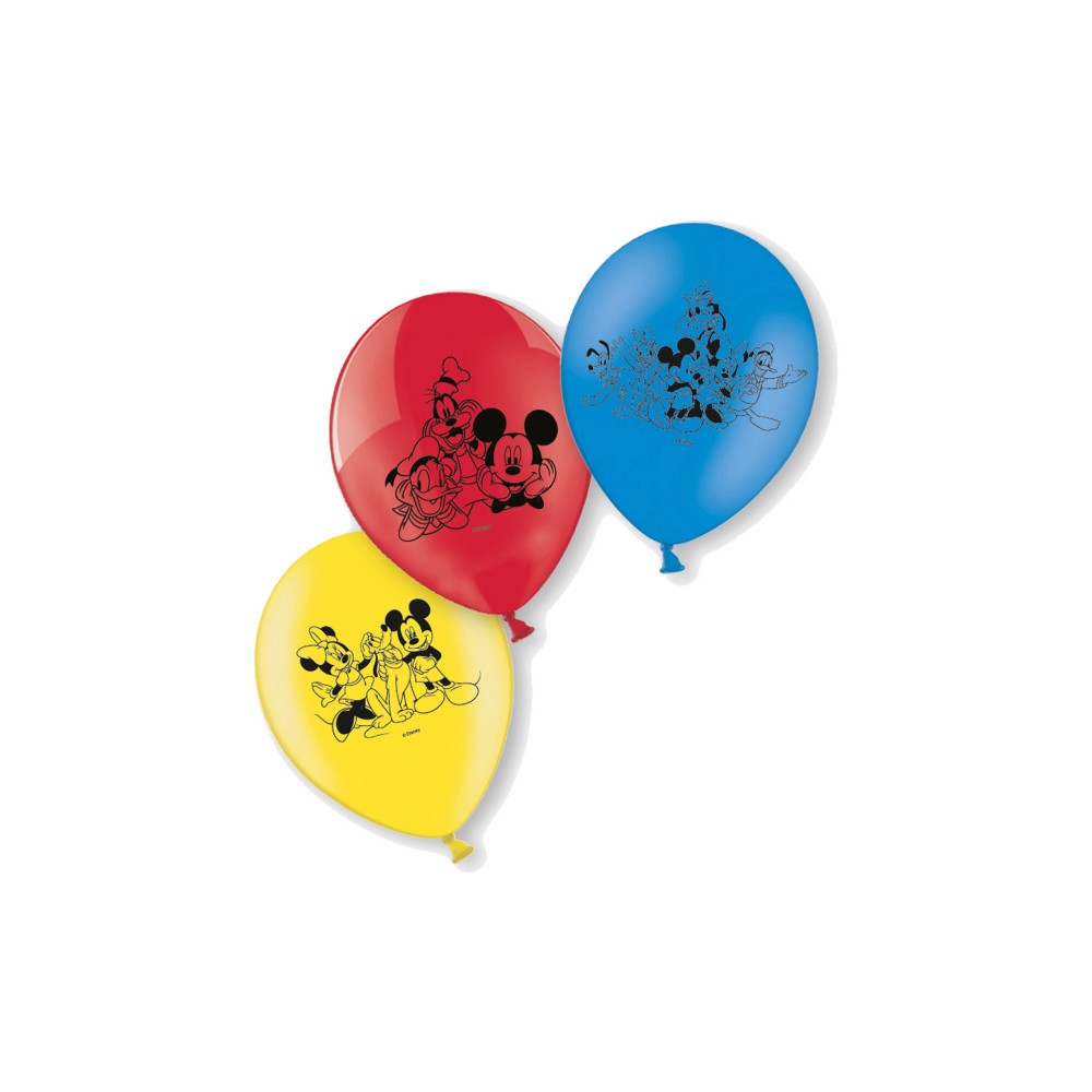 Disney Mickey  Fun balloon, 6-piece set 9 inch (22.8 cm)