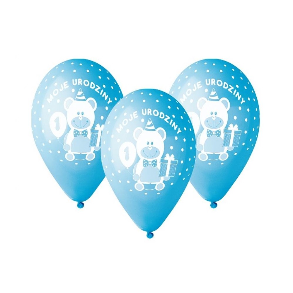 Happy Birthday My 1st Birthday balloon, set of 5 balloons, 12 inch (30 cm)