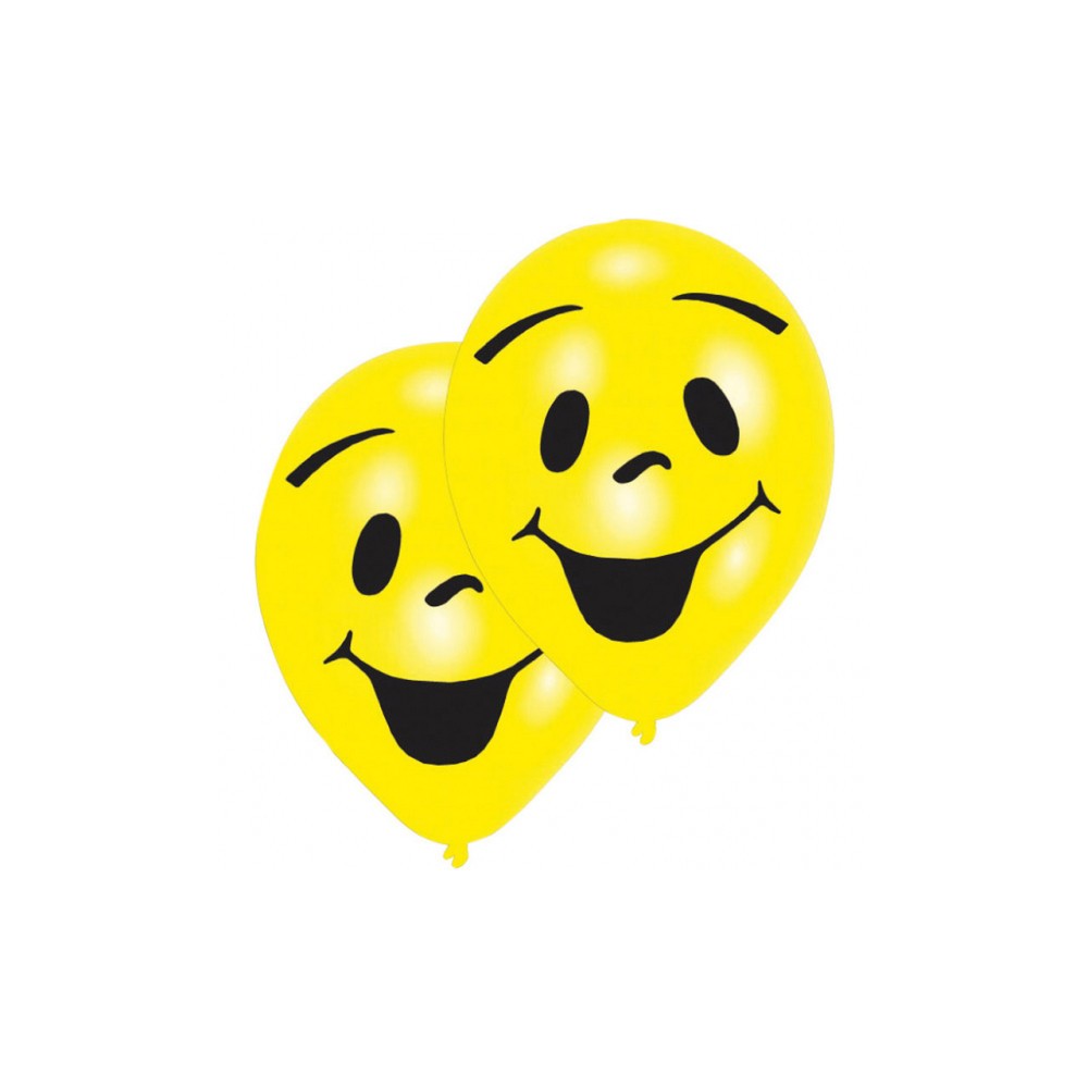 Emoji  Smile balloon, 8 pcs 10 inch (25.4 cm)