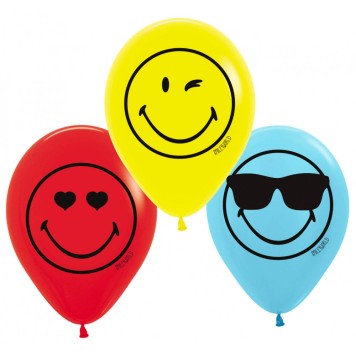 Emoji  Wink balloon, 6 pcs 11 inch (27.5 cm)