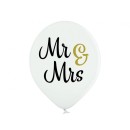 Wedding Mr & Mrs balloon set of 6 pieces 12 inch (30cm)