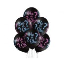 Happy Birthday He or She, Boy or Girl Balloon, 6 pcs 12 inch (30cm)
