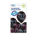 Happy Birthday He or She, Boy or Girl Balloon, 6 pcs 12 inch (30cm)