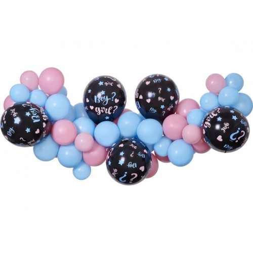 Boy or Girl He or She balloon garland set 65 pcs