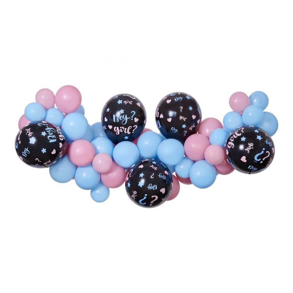 Boy or Girl He or She balloon garland set 65 pcs