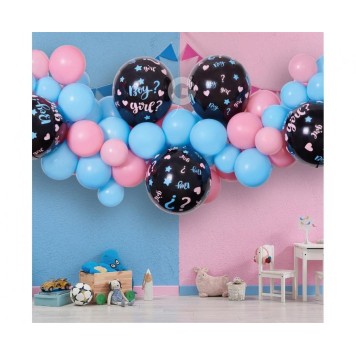 Boy or Girl He or She balloon garland set 65 pcs