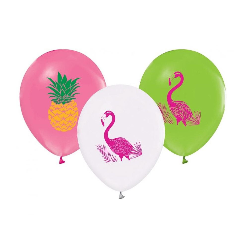 Flamingo Summer balloon, 5 pcs 12 inch (30cm)