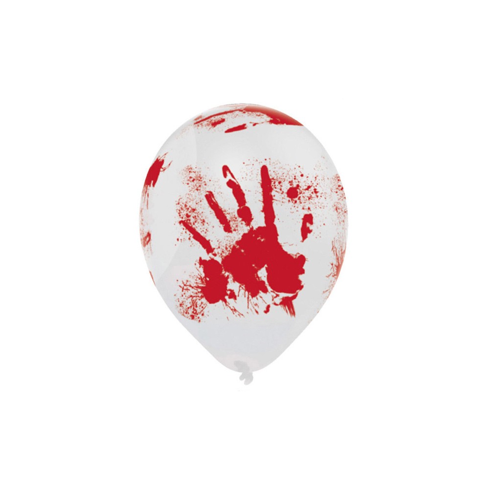 Halloween Bloody Hand balloon, 6 pcs 10 inch (25.4 cm)