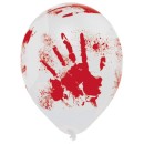 Halloween Bloody Hand balloon, 6 pcs 10 inch (25.4 cm)
