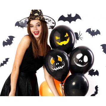 Halloween air-balloon, balloon 3 pieces 12 inch (30 cm)