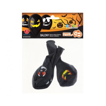 Halloween air-balloon, balloon 3 pieces 12 inch (30 cm)