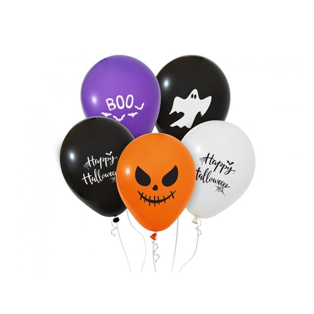 Halloween Happy balloon, 5 pcs 12 inch (30 cm)