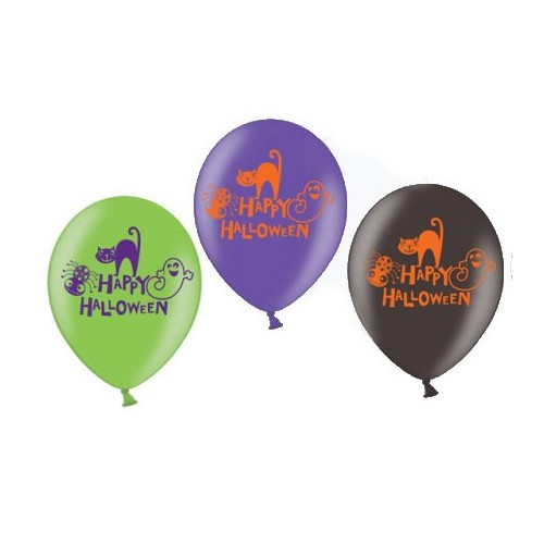 Halloween Happy balloon, 6 pcs 11 inch (27.5cm)