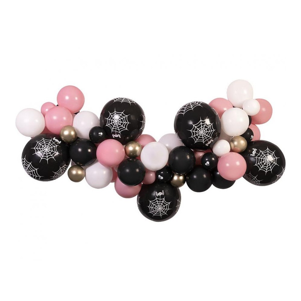 Halloween Pink balloon, garland set with 65 pieces