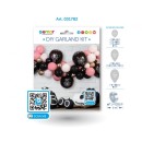 Halloween Pink balloon, garland set with 65 pieces