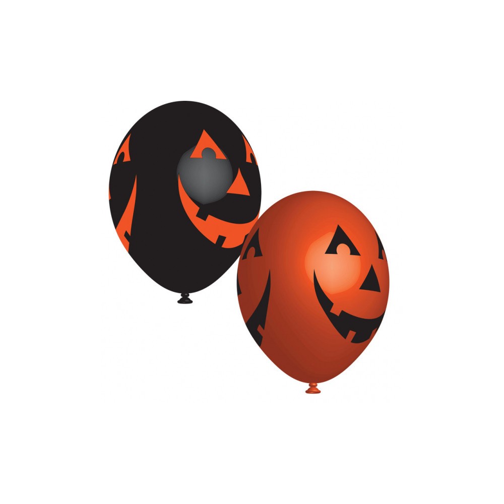 Halloween Smiling balloon, 6 pcs 11 inch (27.5cm)