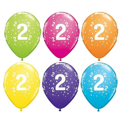 Happy Birthday Happy Birthday 2 Tropical Mix Balloon, 6 pcs 11 inch (28cm)
