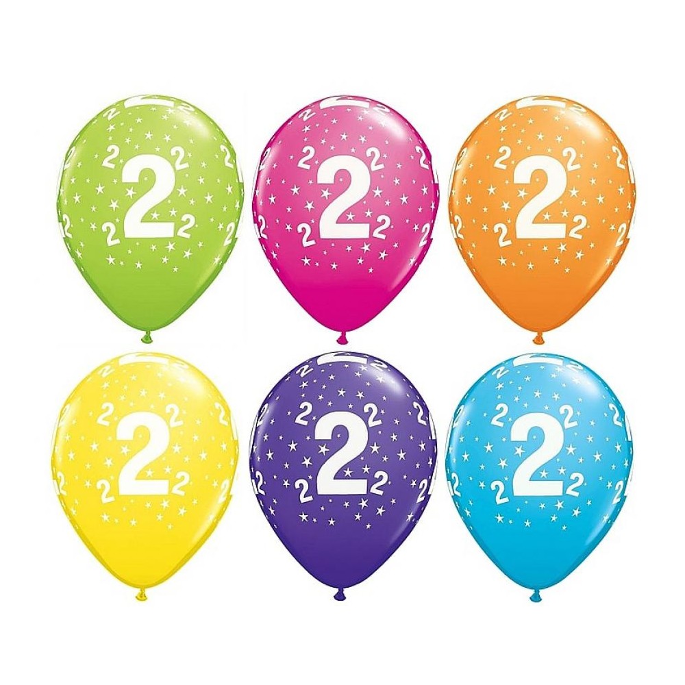 Happy Birthday Happy Birthday 2 Tropical Mix Balloon, 6 pcs 11 inch (28cm)