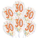 Happy Birthday Droplets Happy Birthday balloon filled with 30 confetti, 6-piece, 11 inches (27.5 cm)
