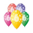Happy Birthday Star Happy Birthday 6 balloons, 5-pack 13 inch (33 cm)