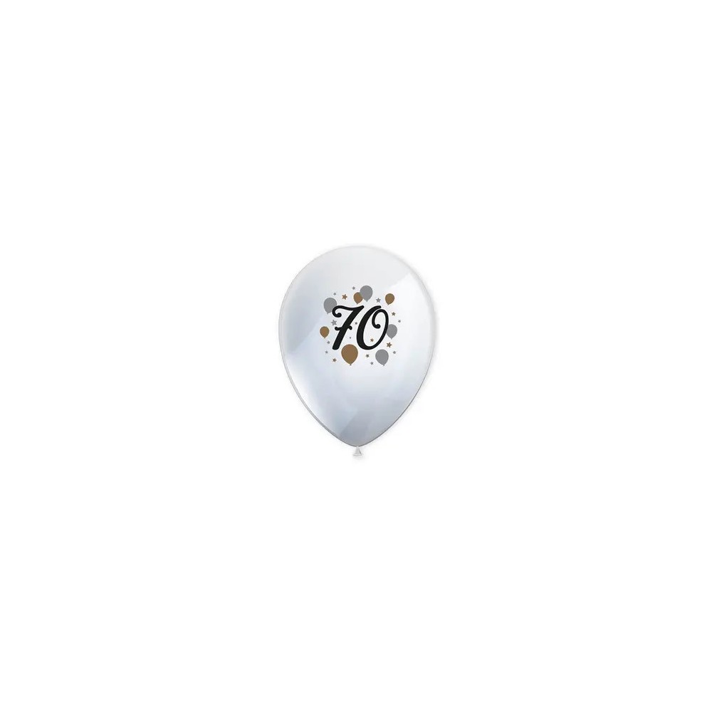 Happy Birthday Milestone Happy Birthday 70 Balloon, 6 pcs 11 inch (27.5 cm)