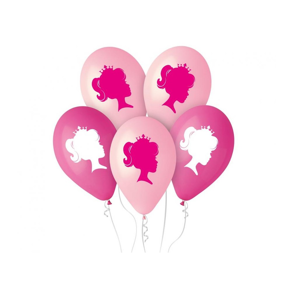 Princess My Pink World Princess Balloon, 5 pcs 12 inch (30 cm)