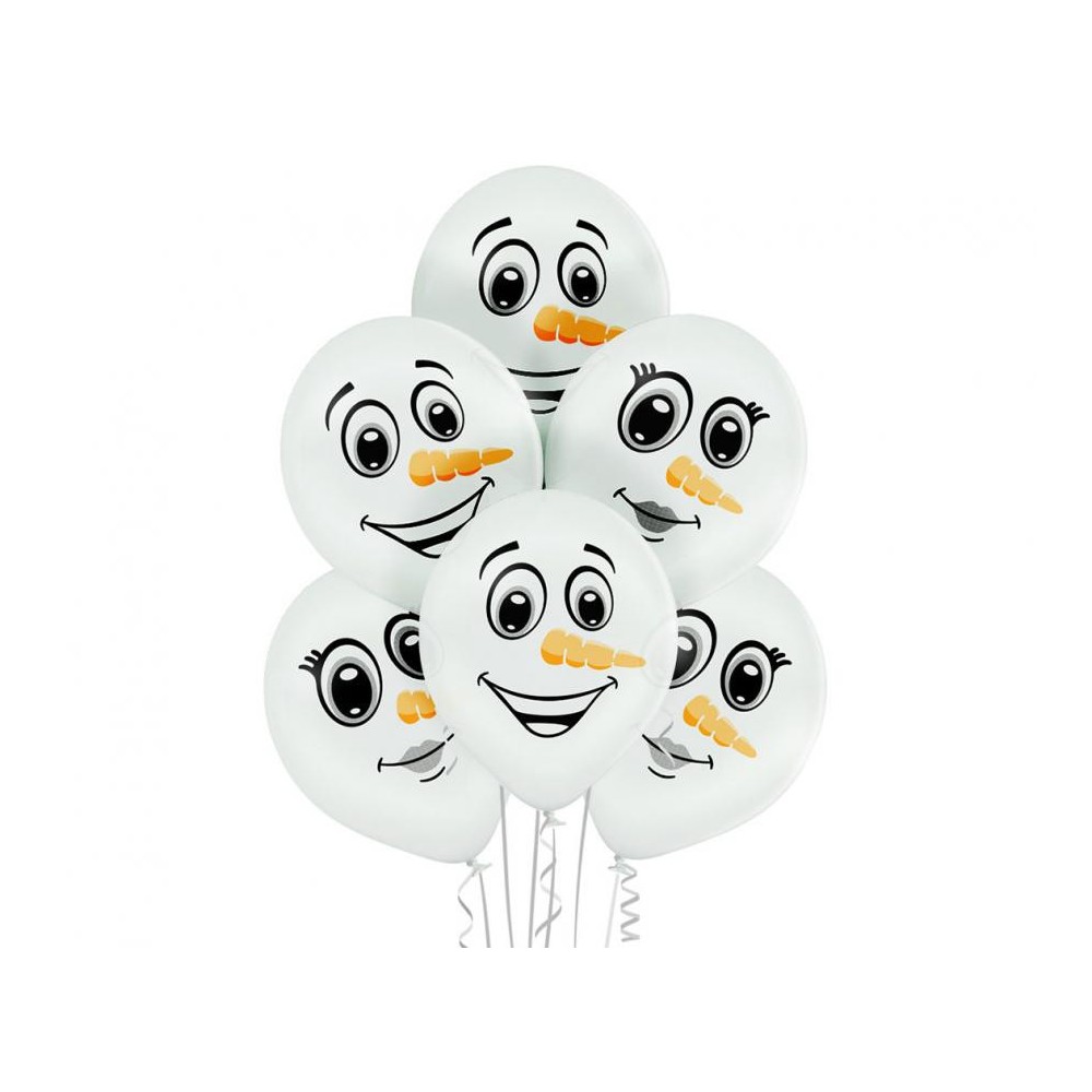 Snowman Wild air-balloon, balloon 6 pieces 12 inch (30 cm)