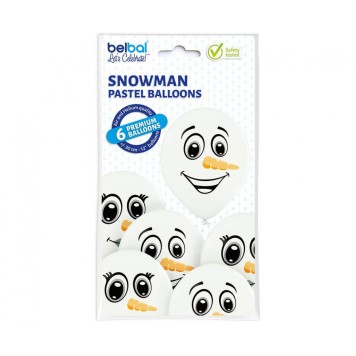 Snowman Wild air-balloon, balloon 6 pieces 12 inch (30 cm)