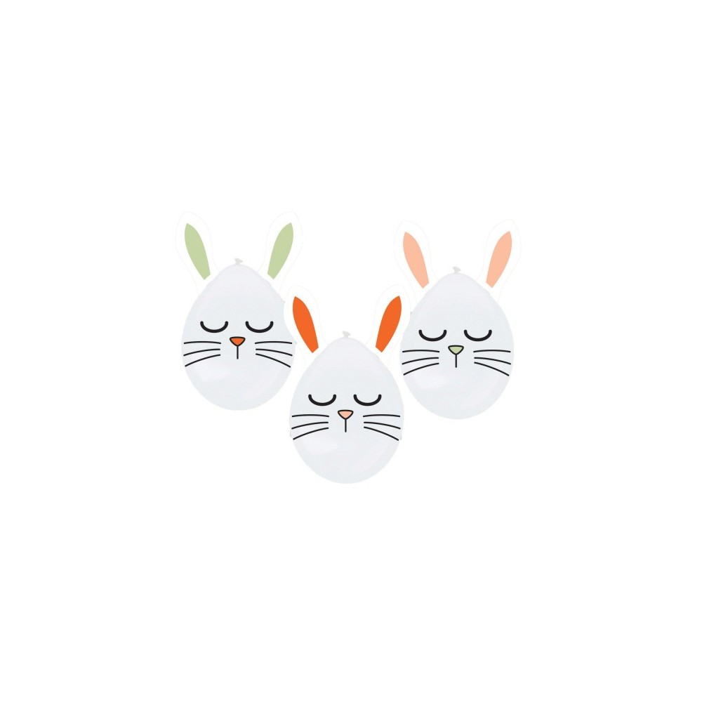 Easter Bunny balloon 3 piece set 12 inch (30 cm)
